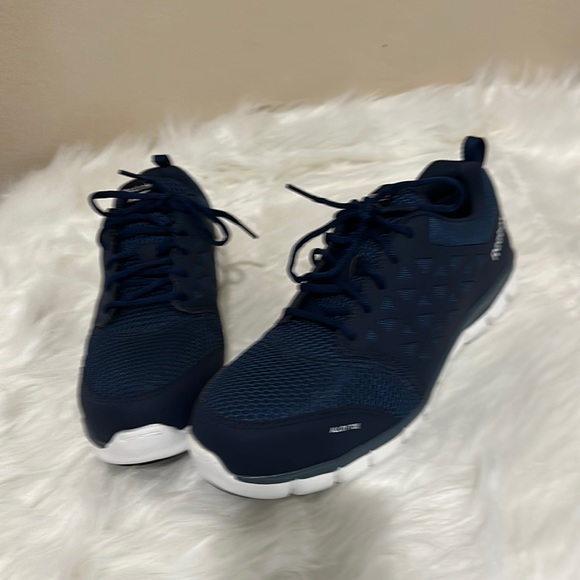 Men’s Reebok Navy Sublite Cushion Oxford Work Shoe - RB4043 - Picture 15 of 16